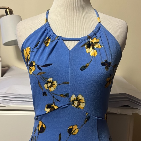 Candies halter style maxi, dress with cut out at the neckline, slits at bottom - Picture 2 of 13